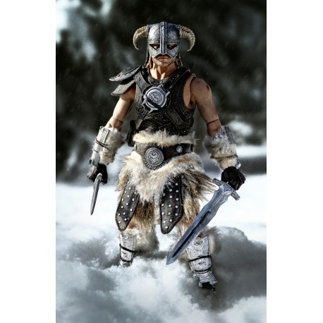 Figura articulada Dragonborn de Skyrim com detalhes autênticos