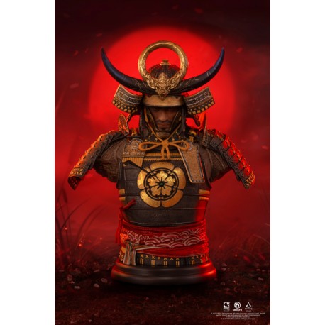 Busto Yasuke 1/4 Assassin’s Creed Shadows com armadura detalhada