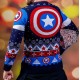 Suéter de Natal Capitão América com design tricotado