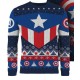 Suéter de Natal Capitão América com design tricotado