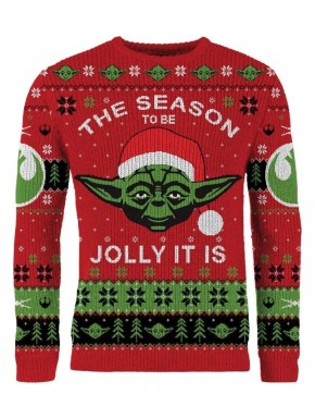 Sudadera navideña roja de Yoda Star Wars