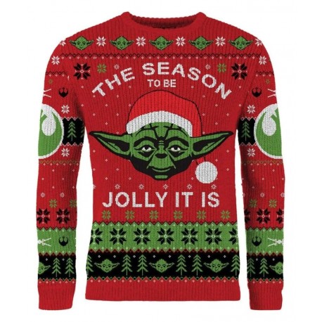 Sudadera navideña roja de Yoda Star Wars