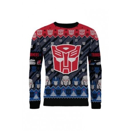 Sudadera navideña Transformers de Optimus Prime y Megatron