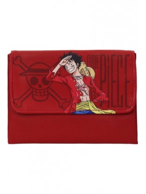 Portamanga rojo de Luffy de One Piece con diseño icónico