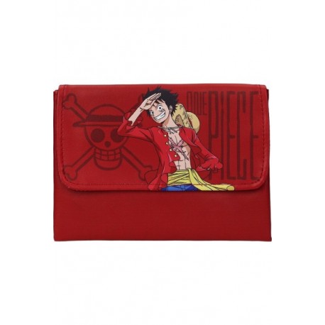 Portamanga rojo de Luffy de One Piece con diseño icónico