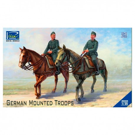 Conjunto de Tropas Montadas Alemãs escala 1/35 da Riich Models