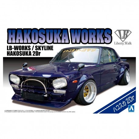 Maqueta del coche clásico Hakosuka Works LB-Works Skyline 2Dr