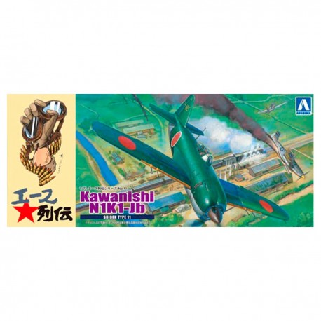 Maquete 1/72 Kawanishi N1K1-Jb Shiden Type 11 de Aoshima