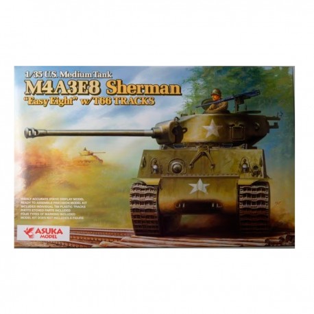 Tanque M4A3E8 Sherman Easy Eight escala 1/35 Asuka