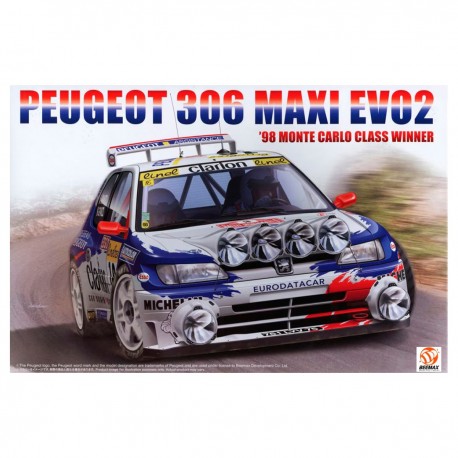 Maqueta Peugeot 306 MAXI Evo2 MonteCarlo 1998 a escala 1/24