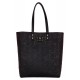 Bolsa preta O Diabo Veste Prada com detalhe vermelho e chaveiro