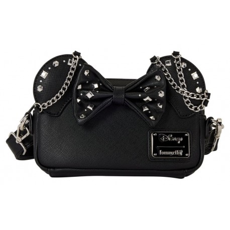 Bolsa preta com tachas Minnie Mouse da Loungefly