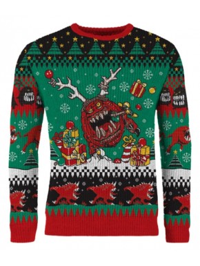 Sudadera navideña Warhammer 40,000 con diseño de Squig festivo