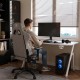 Cadeira gaming Drift DR190 cinza com almofadas ajustáveis