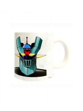 Tasse blanche avec image de Mazinger Z et logo
