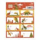 Etiquetas adhesivas navideñas Wild Christmas con dinosaurios
