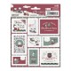 Etiquetas adhesivas Navidad Snoopy con diseños navideños.