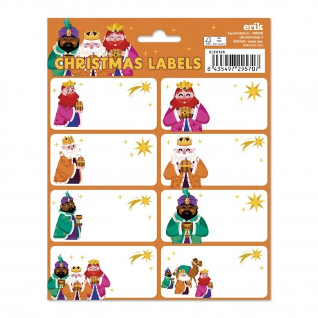Etiquetas de Natal adesivas com os Três Reis Magos