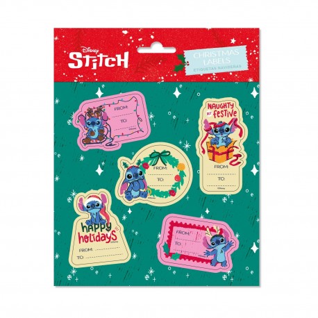 Etiquetas adhesivas de Navidad Disney Stitch