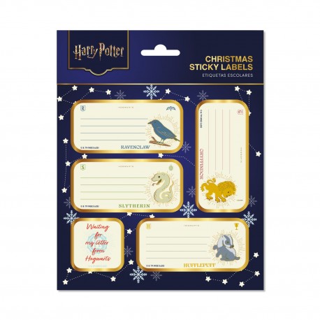 Etiquetas adesivas de Natal Harry Potter