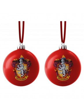 Bola de Navidad roja con escudo de Gryffindor