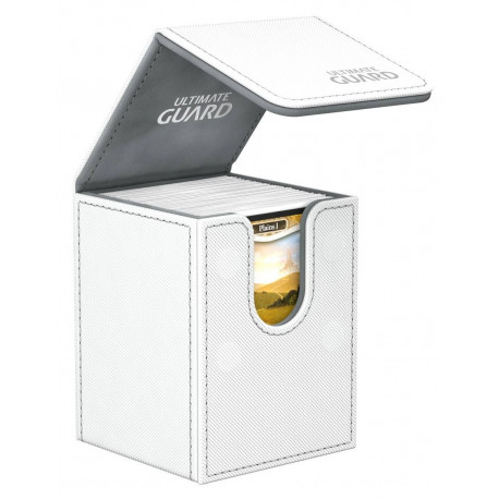 Caixa de cartas branca Ultimate Guard, capacidade 100 cartas