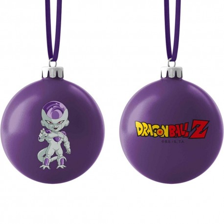 Bola de Navidad morada con Frieza de Dragon Ball Z