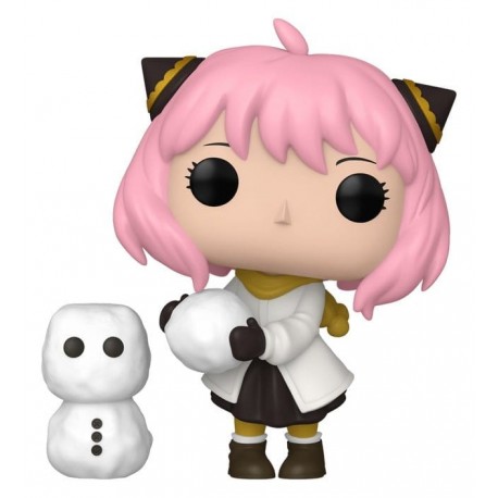 Figurine POP! d'Anya Forger en hiver avec bonhomme de neige