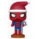 Figura Funko POP! Spider-Man navideño con gorro rojo de Santa Claus.