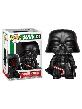 Figura POP Star Wars Holiday Darth Vader con bastón de caramelo