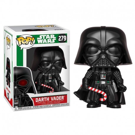Figura POP Star Wars Holiday Darth Vader con bastón de caramelo