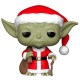 Figura Funko POP Star Wars Holiday Santa Yoda com traje festivo