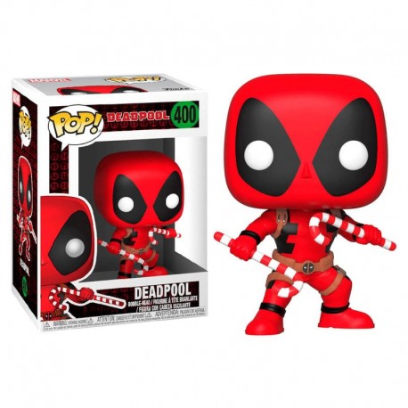 Figura Funko POP de Deadpool con bastones de caramelo