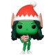 Figura POP Marvel Holiday She-Hulk com gorro de festa