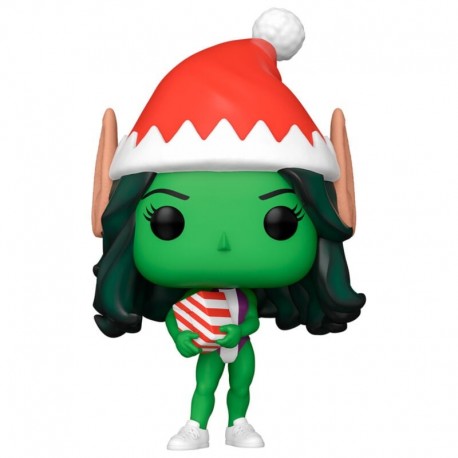 Figura POP Marvel Holiday She-Hulk com gorro de festa