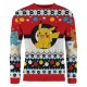 Suéter de Natal vermelho com personagens Pokémon
