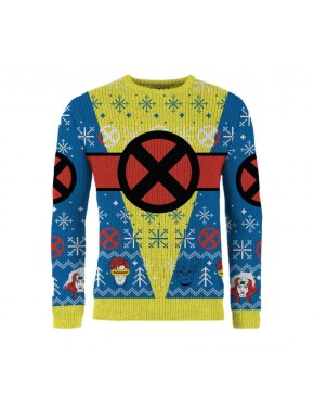 Sudadera navideña X-Men amarillo y azul