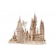 Maqueta de madera del Castillo de Hogwarts de Harry Potter