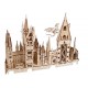Maqueta de madera del Castillo de Hogwarts de Harry Potter