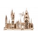 Maqueta de madera del Castillo de Hogwarts de Harry Potter