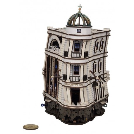 Maquete de madeira da Corrida de Bolinhas Gringotts