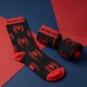Meias pretas e vermelhas do Spider-Man com logo