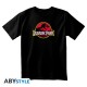 Camiseta preta com logo de Jurassic Park