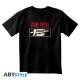 Camiseta preta de One Piece com logotipo e design de personagem