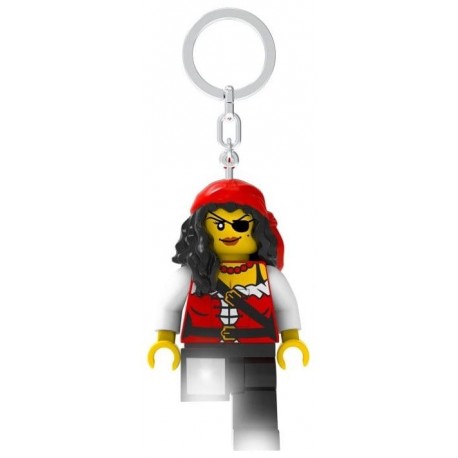 Chaveiro LEGO Princesa Pirata com chapéu vermelho