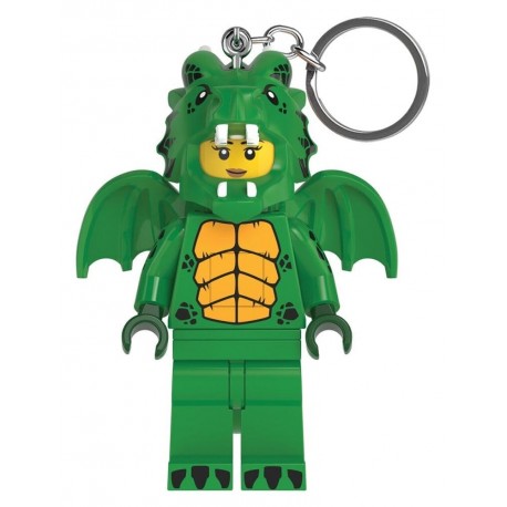 Chaveiro Lego Menina Dragão Verde Claro