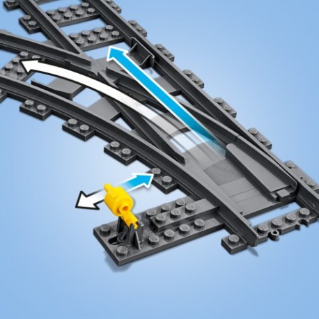 Trilhos e agulhas LEGO para trens, set 60238