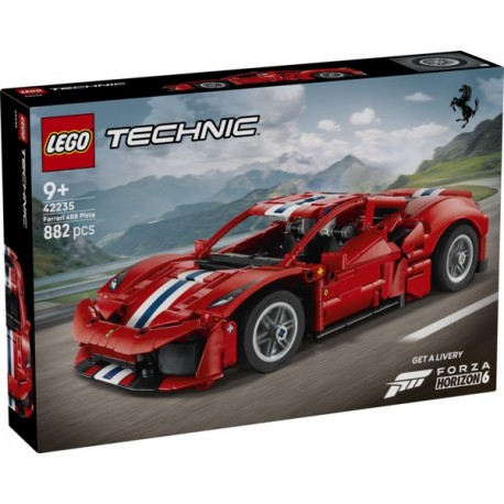 Carro LEGO Technic Ferrari vermelho com listras