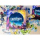 Caixa do jogo de tabuleiro Entropy com design galáctico