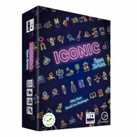 Caja del juego de mesa Iconic: Neon Stories de SD Games